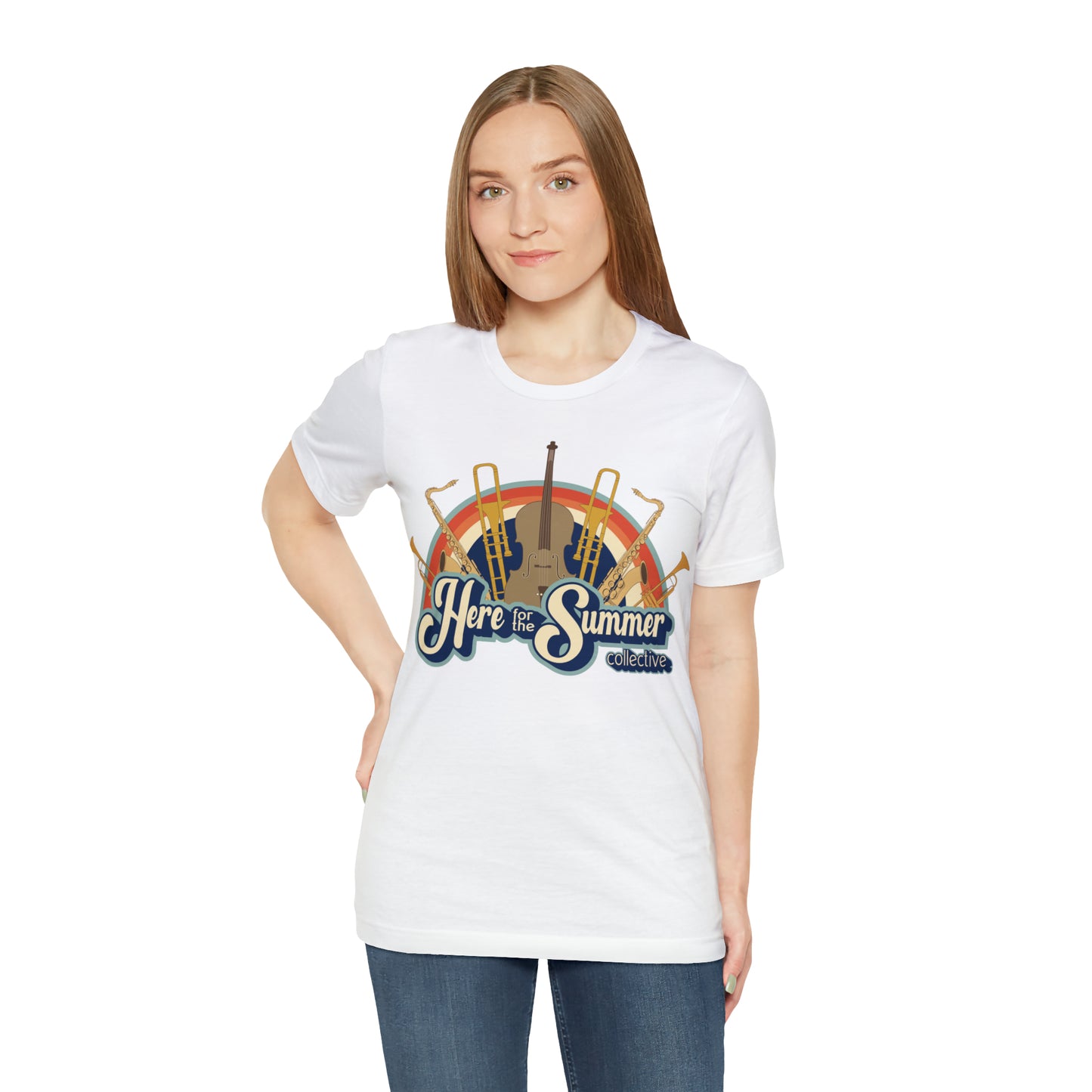 Here for the Summer Unisex Jersey Short Sleeve Tee