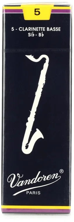 Vandoren Traditional Bass Clarinet Reeds - 5 Per Box