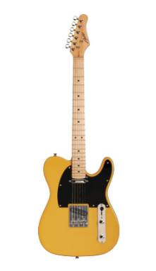 Austin Classic Bolt-On Single Cutaway, Butterscotch - String Thru