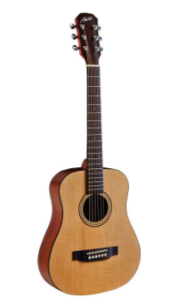 Austin Travel Size Dreadnought, Satin Natural, w/bag