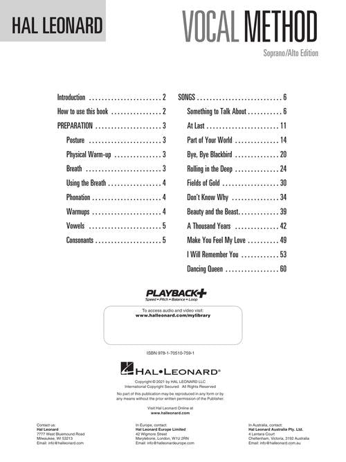 Hal Leonard Vocal Method