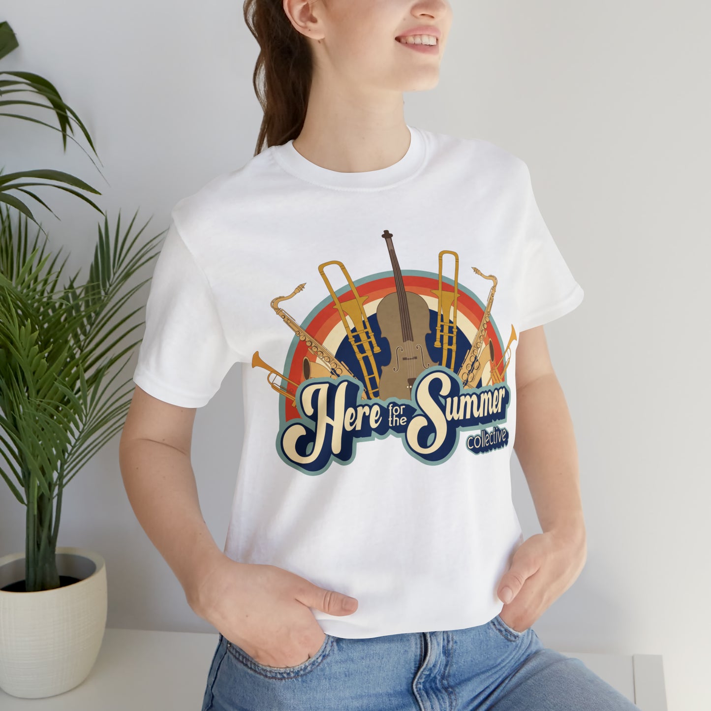 Here for the Summer Unisex Jersey Short Sleeve Tee