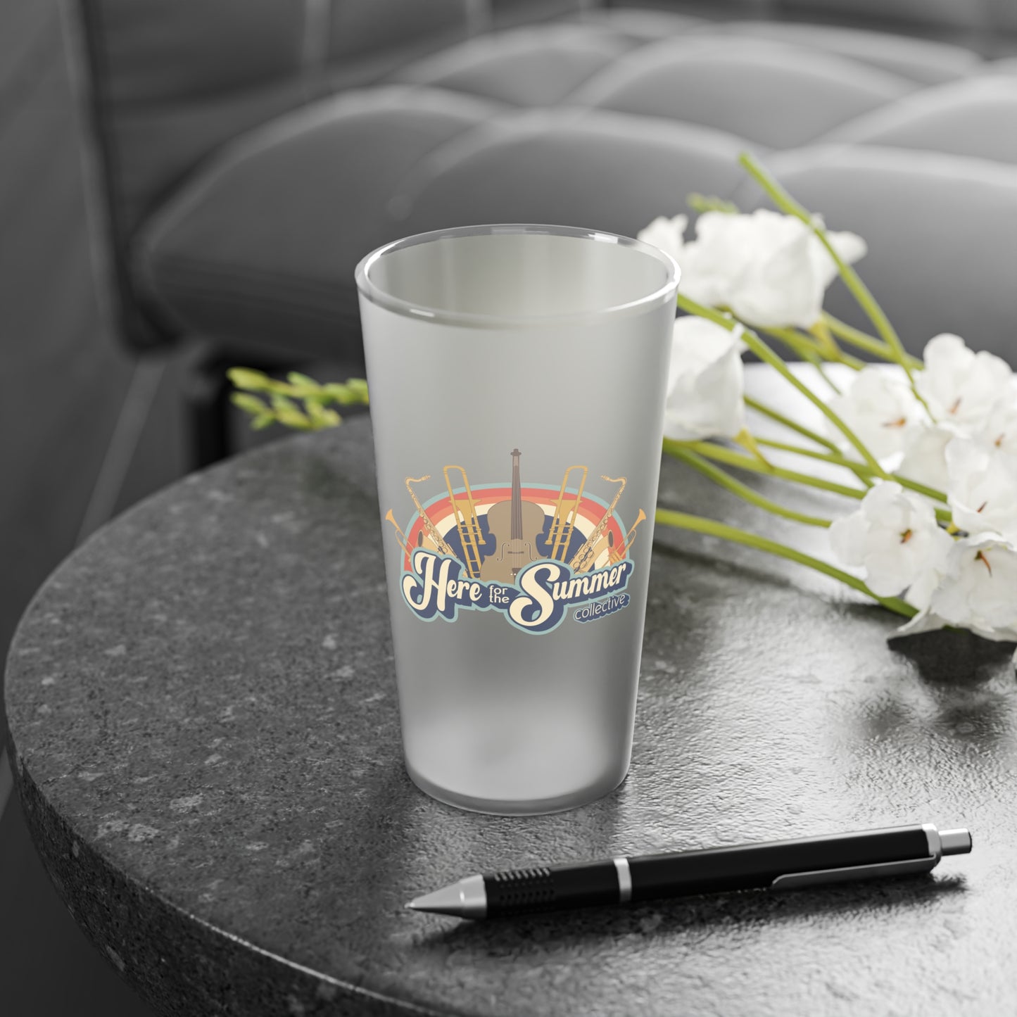 Here for the Summer Frosted Pint Glass, 16oz