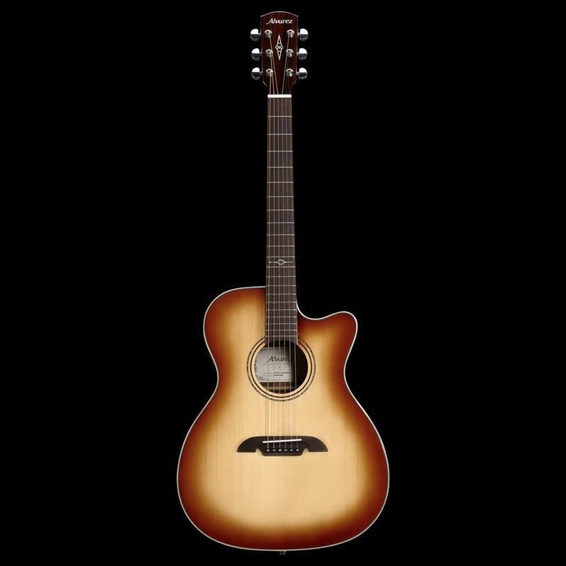 Alvarez Artist Folk/OM Guitar, Acoustic Electric, Shadowburst, with Cutaway