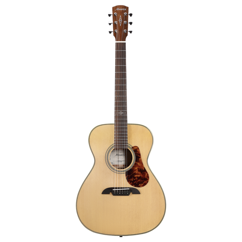 Alvarez Masterworks Folk/OM Acoustic Guitar, Herringbone_MF60