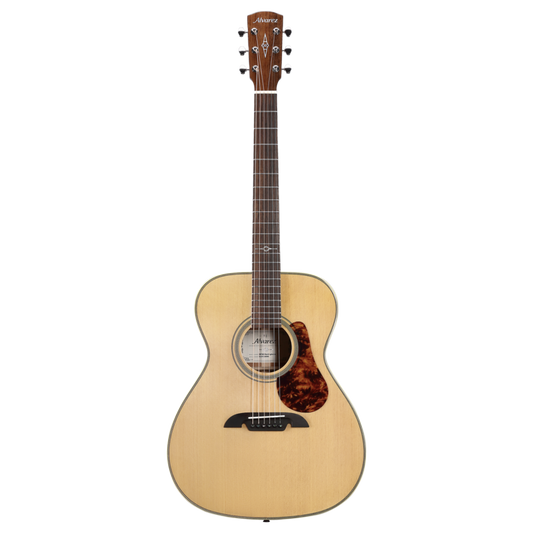 Alvarez Masterworks Folk/OM Acoustic Guitar, Herringbone_MF60
