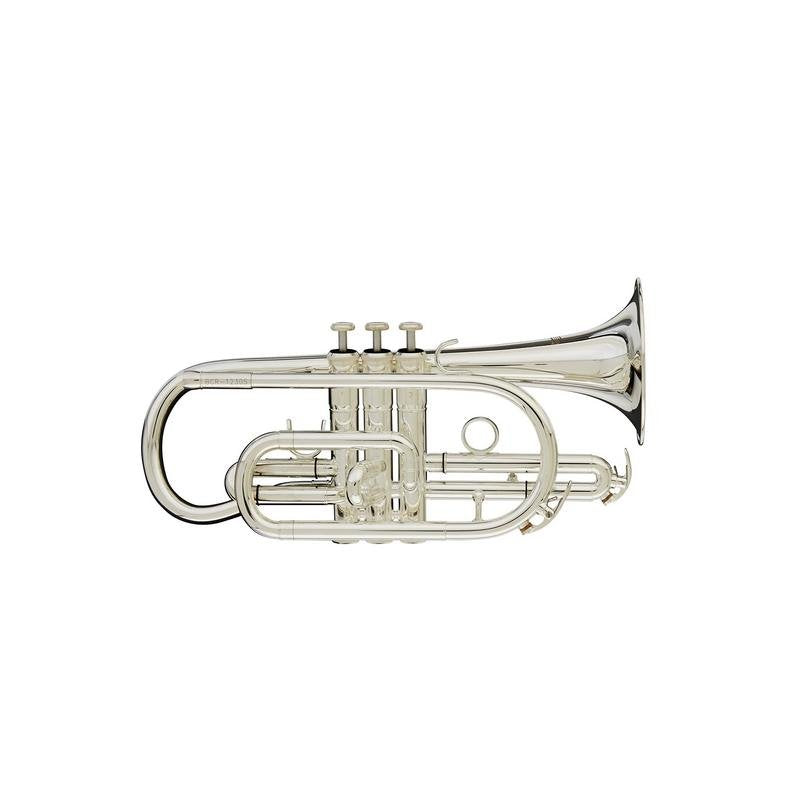 Blessing BCR-1230S Bb Cornet Sheperd's Crook Silver Plate Outfit