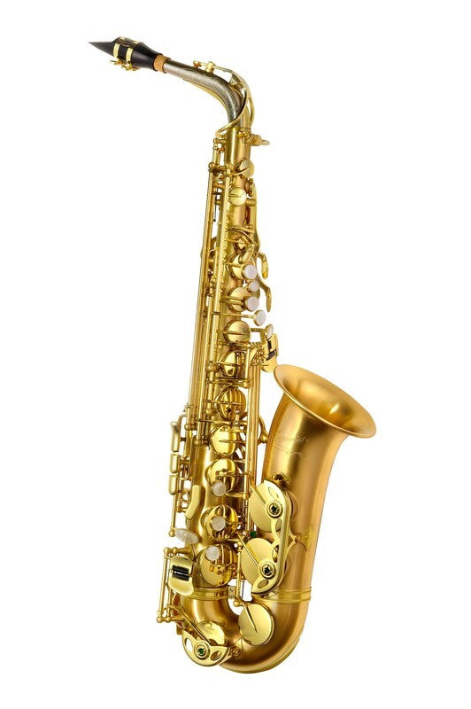 P. Mauriat LeBravo Intermediate Alto Saxophone, Gold Brass and Clear Lacquer Outfit
