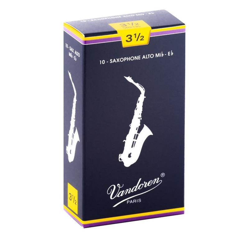Vandoren Traditional Alto Saxophone Reeds - 10 Per Box