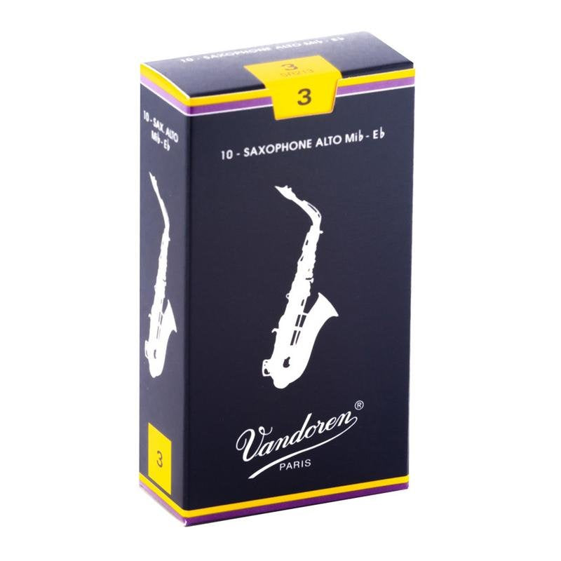 Vandoren Traditional Alto Saxophone Reeds - 10 Per Box