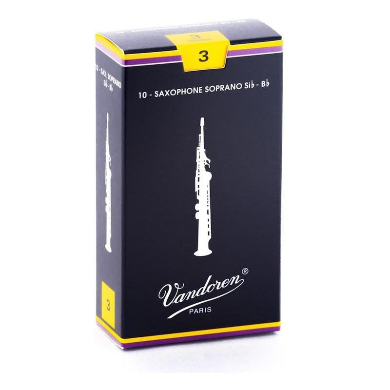 Vandoren Traditional Soprano Saxophone Reeds - 10 Per Box